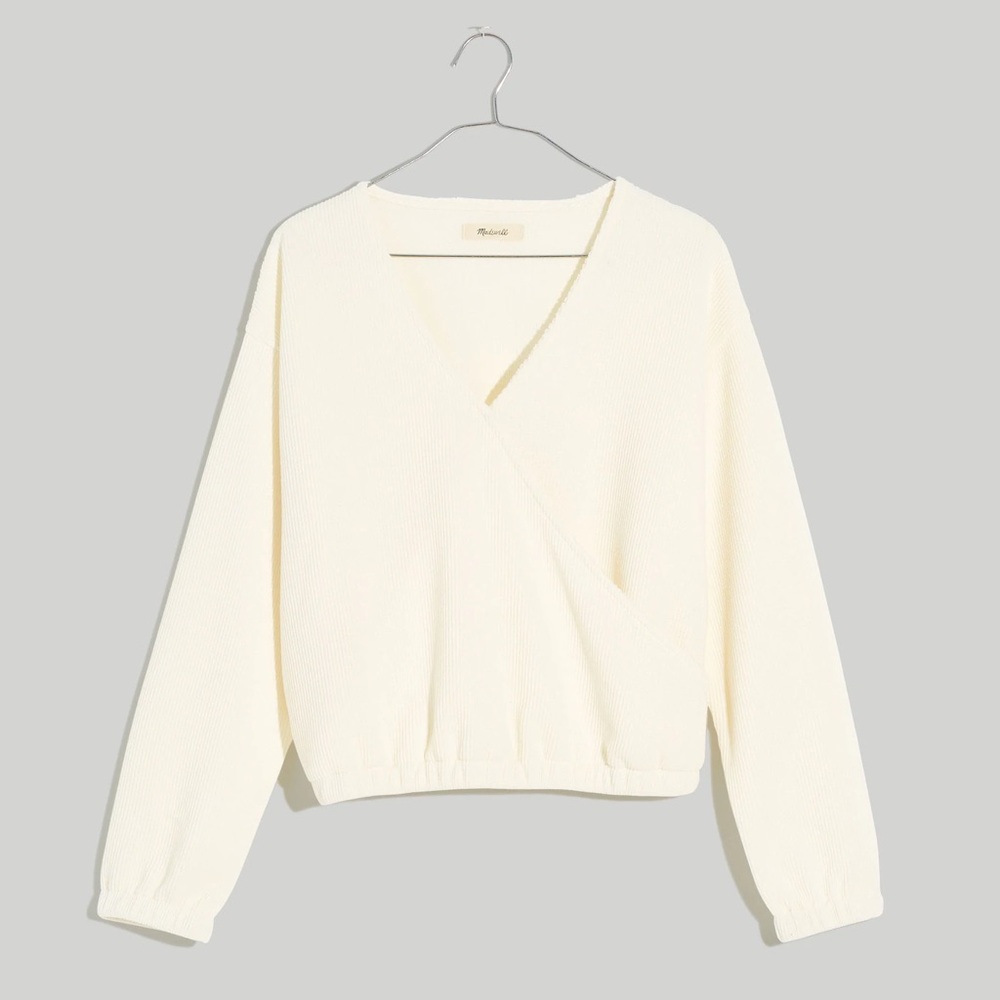 Madewell Ottoman Knit Wrap Top